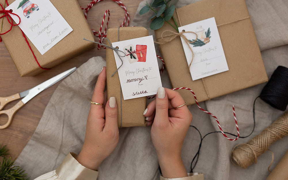 Nedladdningsbara julklappsetiketter
