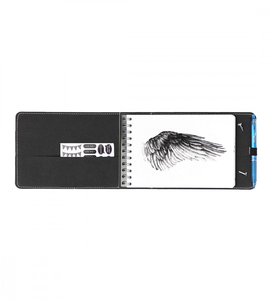 fodral almanacksfodral amazing case stor - svart (pappersfodral) svart