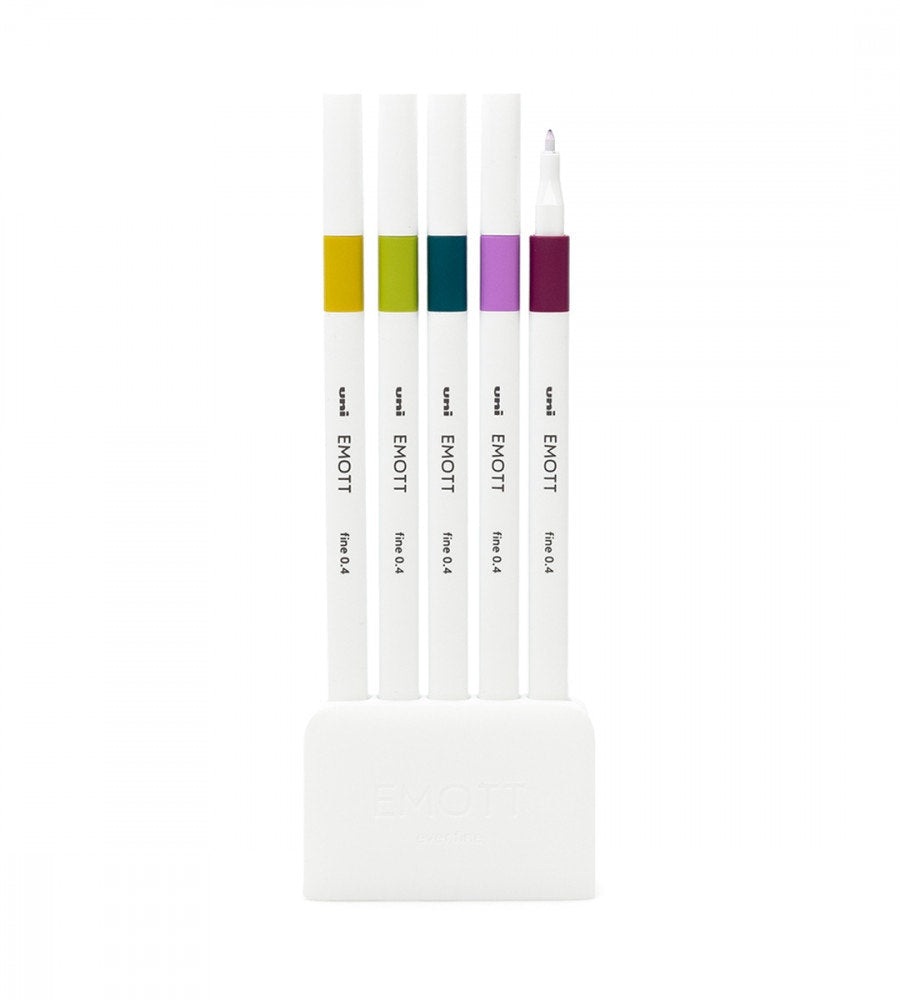 penna fineliner uni emott set no 8 retro 5-pack (emott) retro