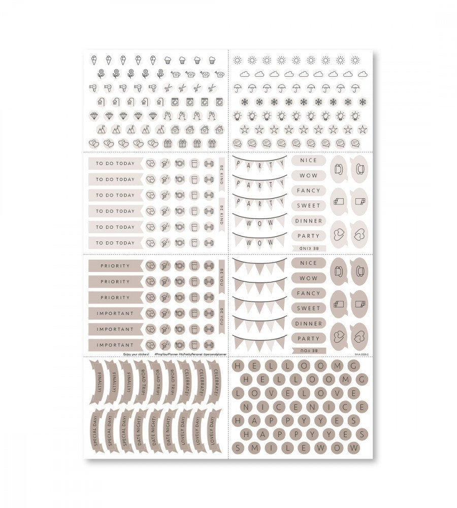 klistermarke klistermarken brighter days (minis) - beige (minis) beige