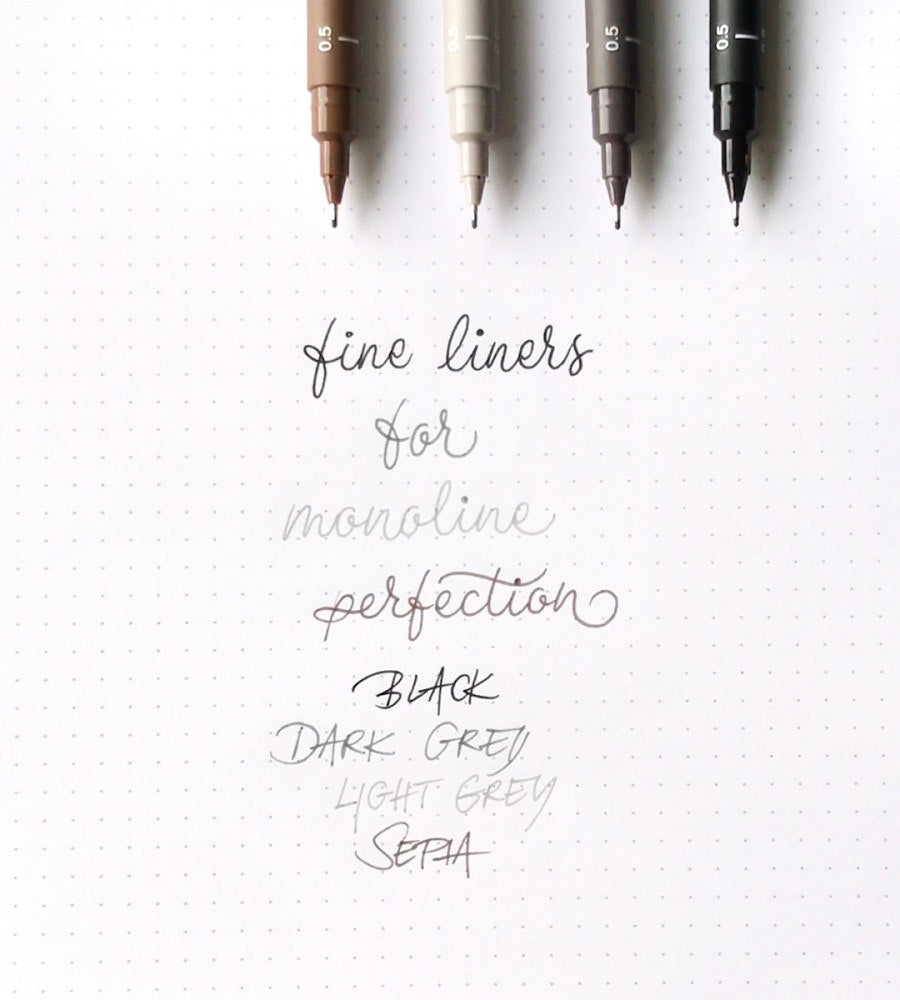 paket fineliner uni pin 4-pack (pennor) multicolor