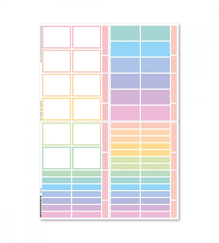klistermarke klistermarken plain & simple (box) - pastell (box) multicolor