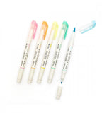 pennor Överstrykningspenna zebra mildliner brush fluorescent 5-pack (fluorescent)