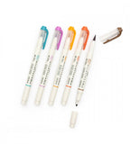 pennor Överstrykningspenna zebra mildliner brush warm 5-pack (warm)