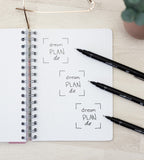 pennor fineliner uni pin 3-pack (0.1, 0.3, 0.5) - svart (3-pack) svart