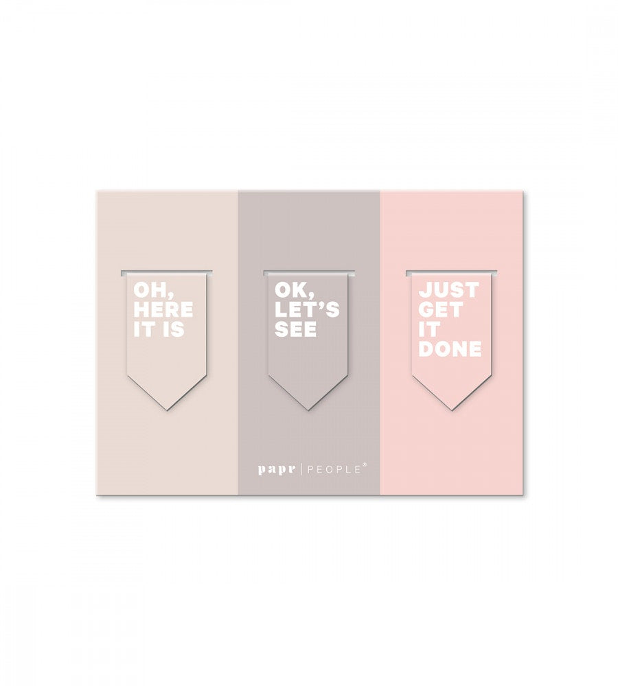 magnetbokmarken magnetbokmärken dusty blush 3-pack - rosa/beige (bokmarken) rosa/beige