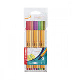 pennor fineliners stabilo point 88 trend 8-pack (trend) flerfärgade
