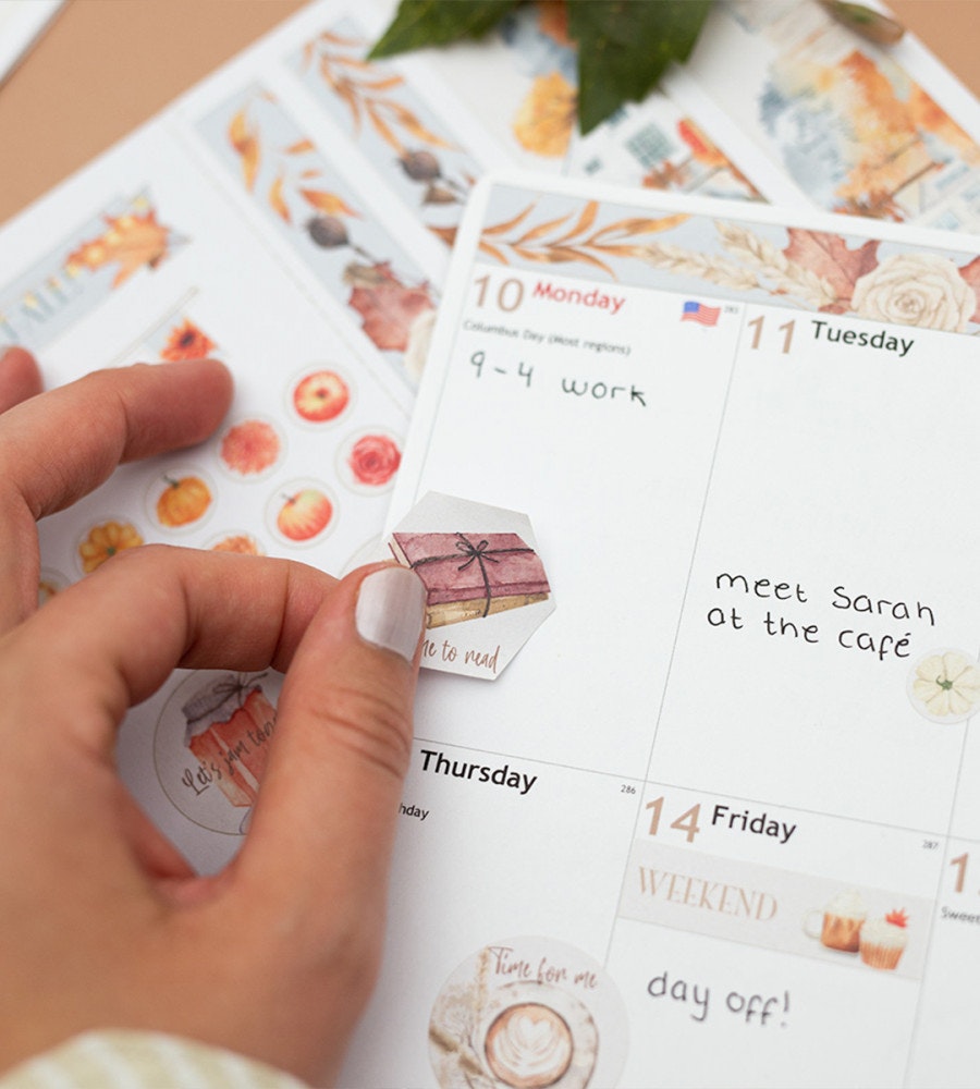 klistermarke klistermärken fall feels (spread) (spread) flerfärgad