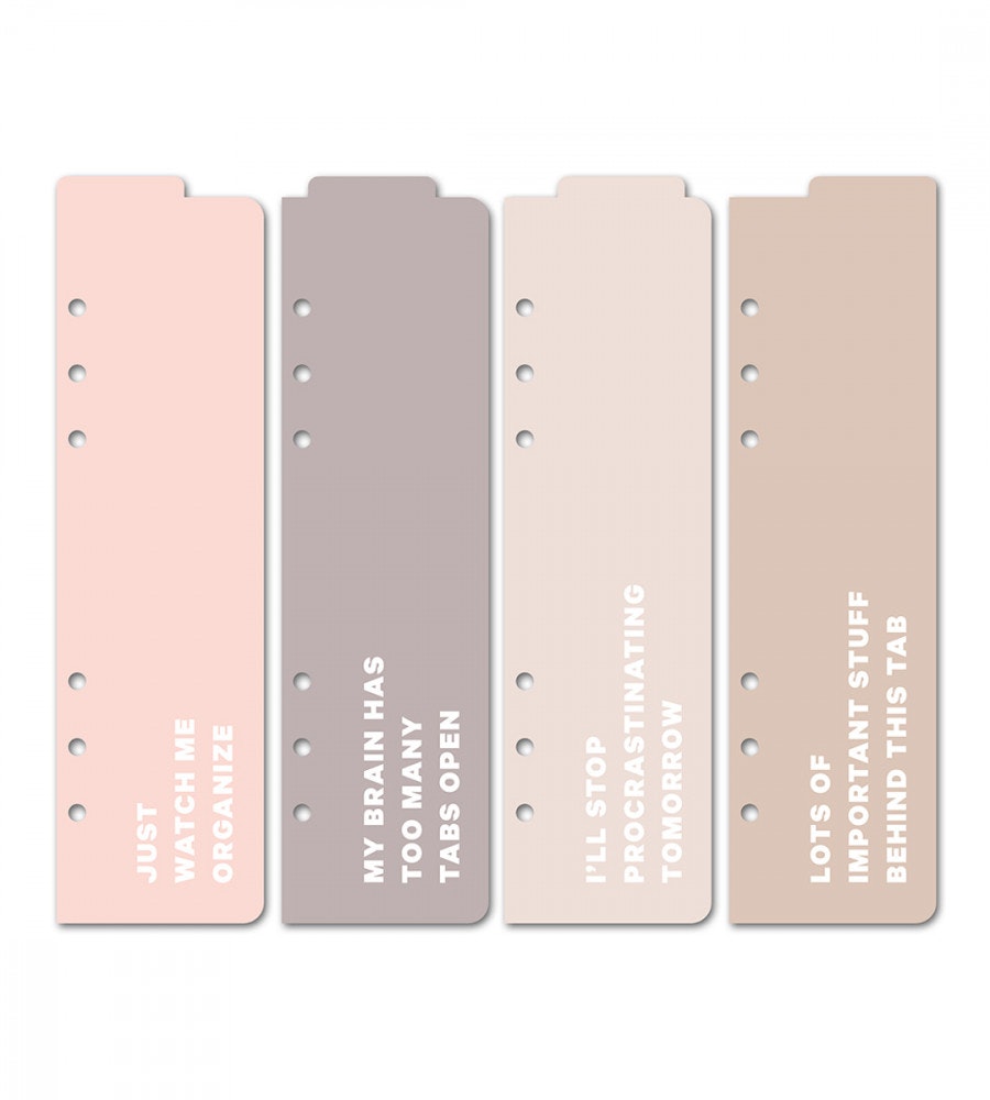 Trenner - Trenner für Systemkalender - 4er Set A5 - Dusty Blush
