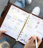 fodral ringpärm till systemkalender - storlek a5 - brun (a5) brun