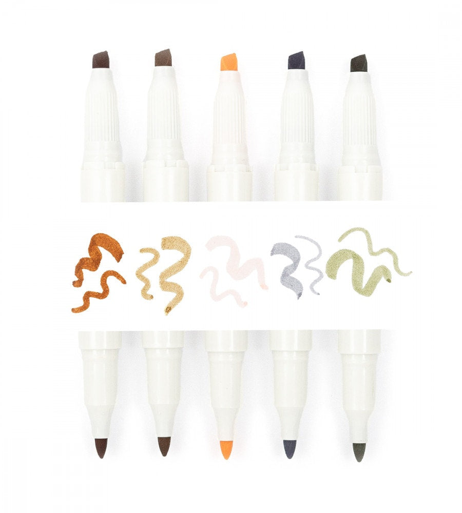pennor Överstrykningspenna zebra mildliner neutral set 5-pack (warm) beige