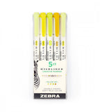 pennor Överstrykningspenna zebra mildliner yellow set 5-pack (warm) gul
