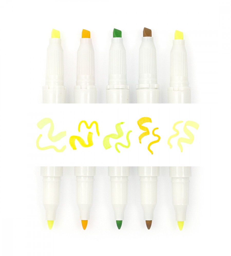 pennor Överstrykningspenna zebra mildliner yellow set 5-pack (warm) gul
