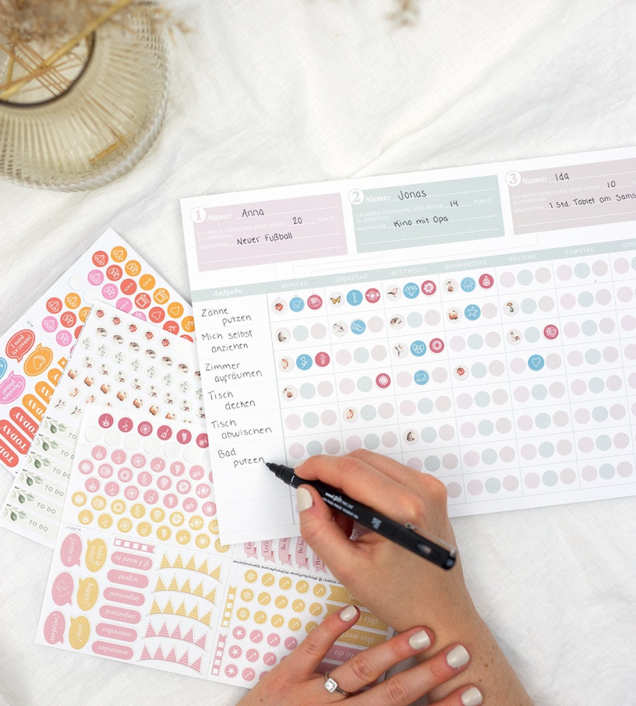 block motivationsblock für kinder (kalenderblock) flerfarget