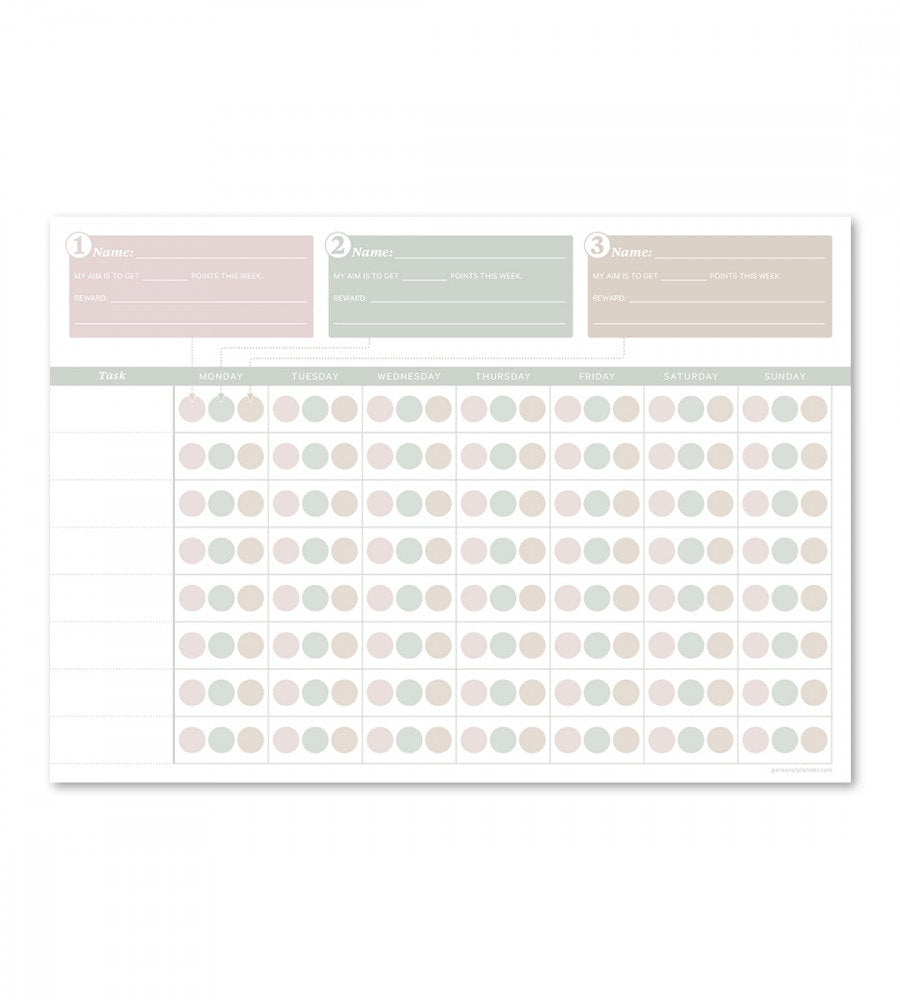 block kids reward chart (kalenderblock) multicolour