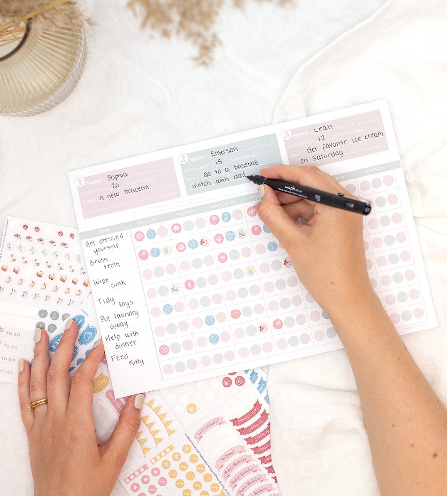 block kids reward chart (kalenderblock) multicolour