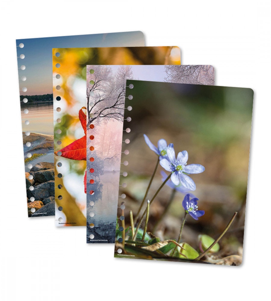 Refill–Seiten - Wechselbare Snap In Cover für Kalender - A5 - Seasons