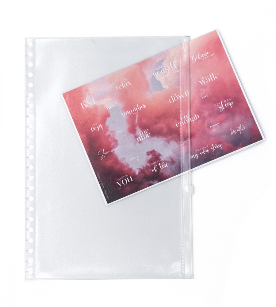 plastficka plastficka till almanacka - storlek a4 - med zip (a4) transparent