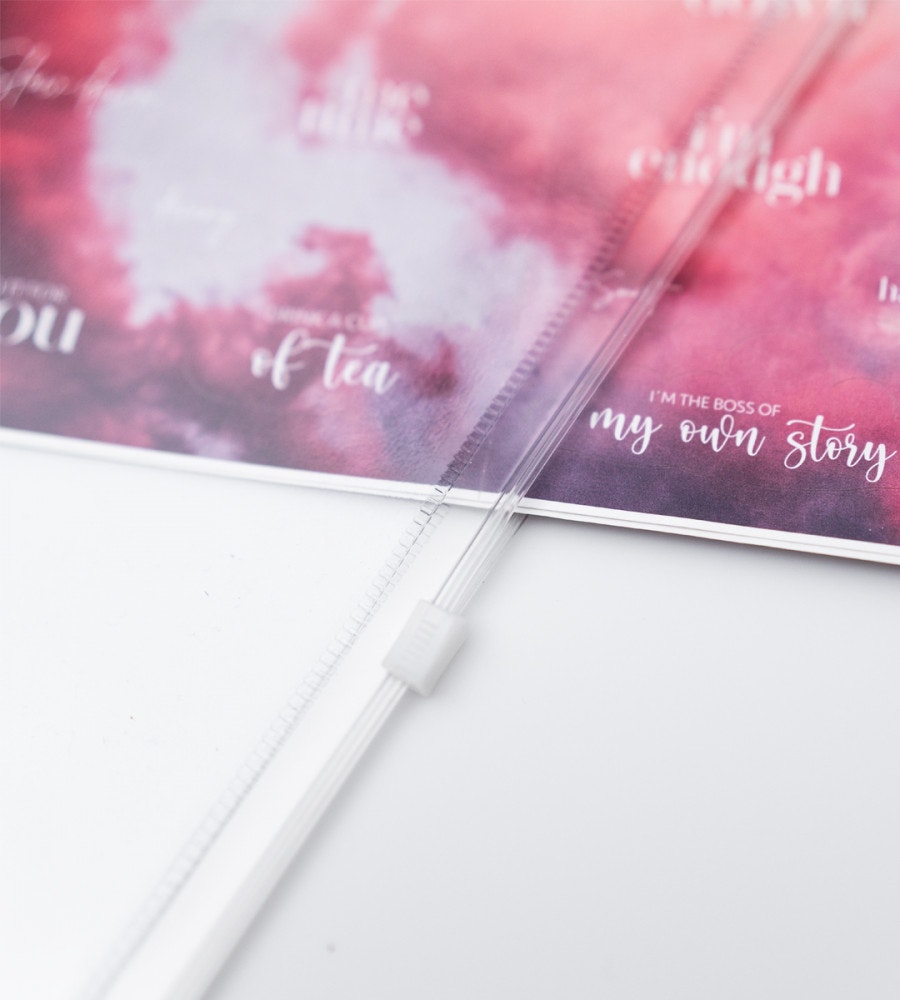 plastficka plastficka till almanacka - storlek a4 - med zip (a4) transparent