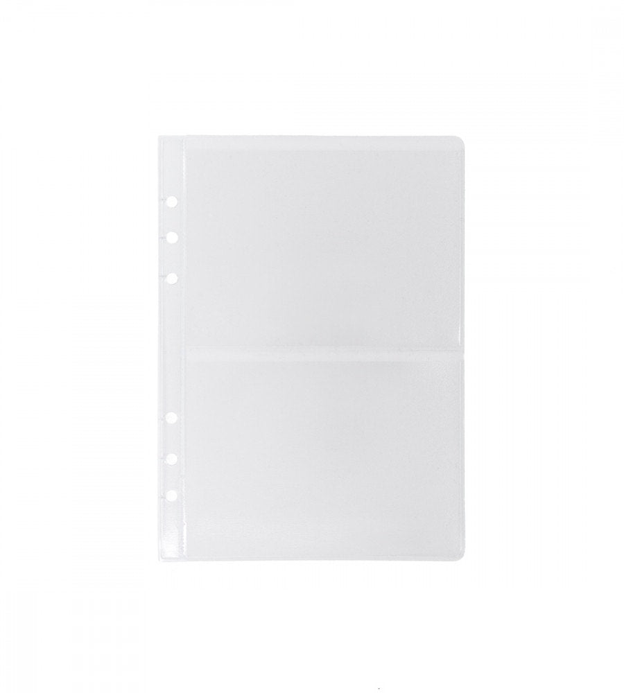 plastficka plastficka till systemkalender - storlek a5 - 2 fack (systemkalender) transparent