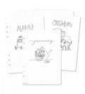 snap-in refill-sidor månadsblad 12-pack till systemkalender - storlek a5 (systemkalender)