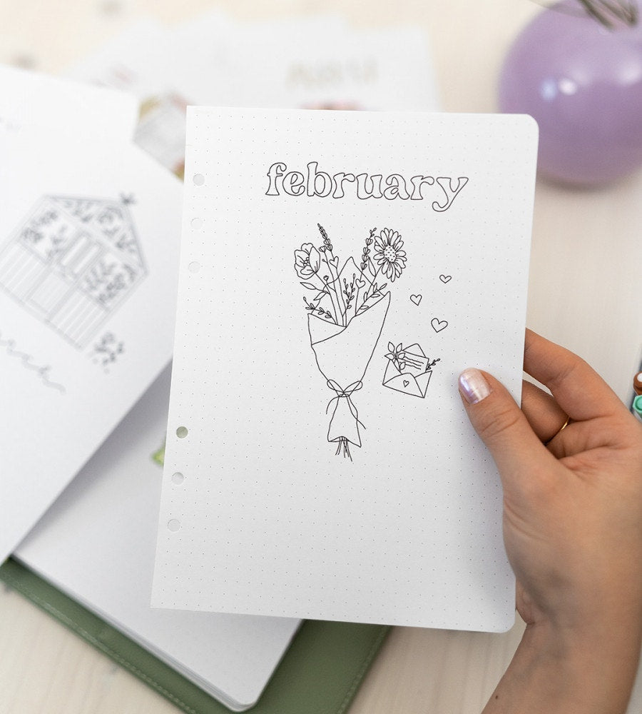 snap-in refill-sidor månadsblad 12-pack till systemkalender - storlek a5 (systemkalender)