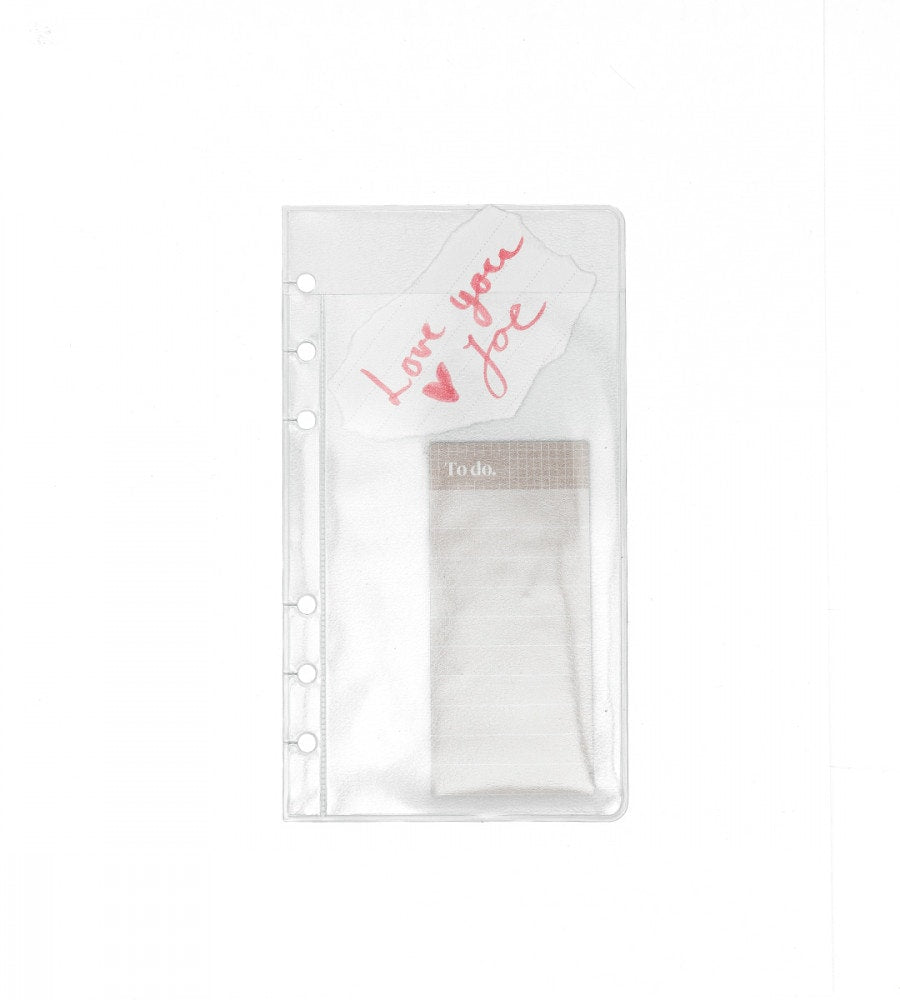 plastficka plastficka till systemkalender - storlek personal (systemkalender) transparent