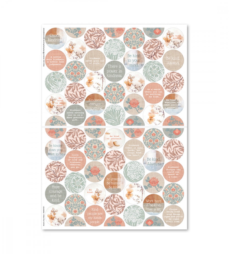 klistermarke klistermärken kind to your mind (rounds) (rounds) multifärg