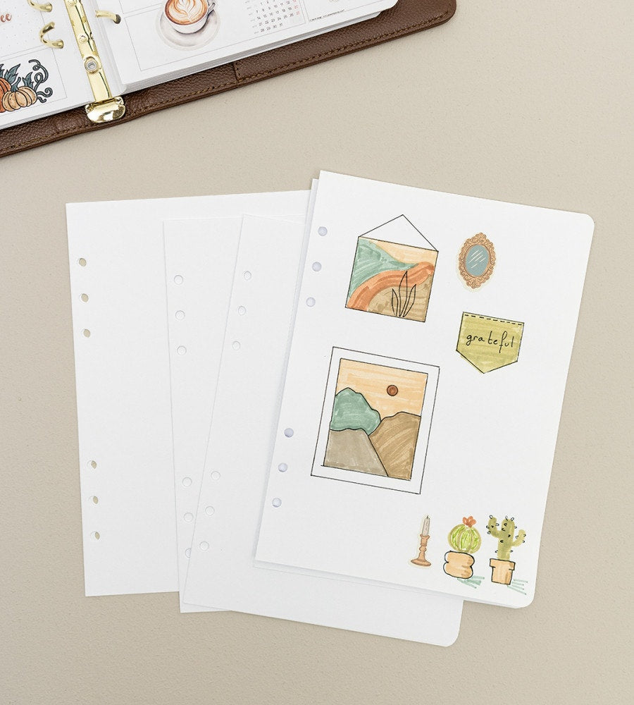 snap-in refill-sidor blanka 12-pack till systemkalender - storlek a5 (systemkalender)