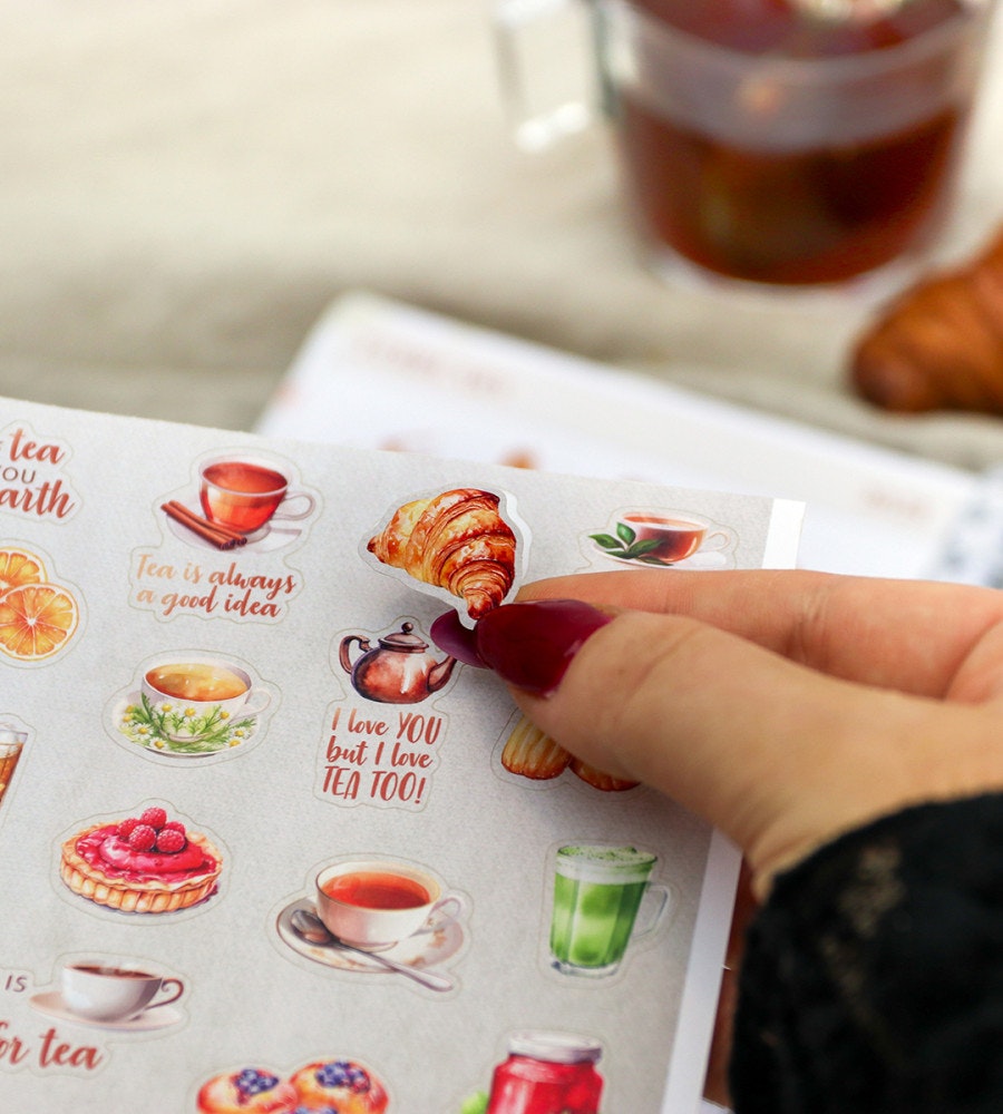 klistermarke klistermärken afternoon tea (other-shapes) beige