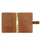 fodral ringpärm läder till systemkalender - storlek personal - cognac (personal) cognac