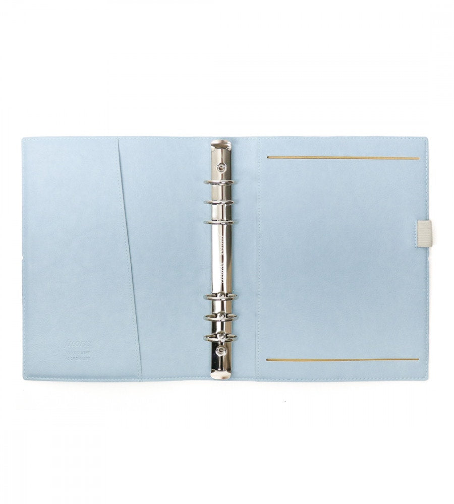 fodral ringpärm filofax domino soft a5 organiser - pale blue (a5) pale blue