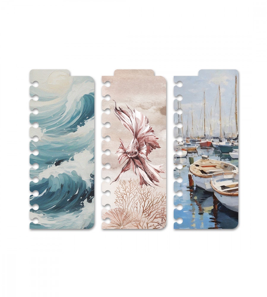 snap-in snap in-flikar ocean stories till almanacka (3-pack) blåbrun