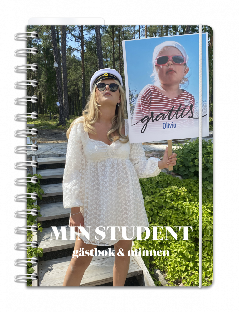 a5 personlig studentgästbok - storlek a5 - spiralbunden (anteckningsbok)