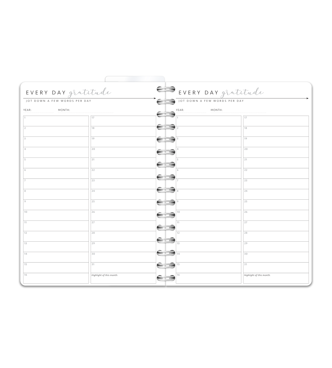 Spiralbindun A5 - Selfcare Journal