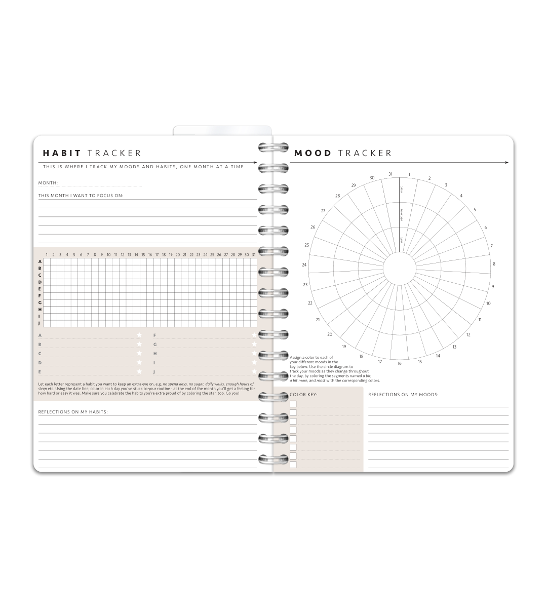 Spiralbindun A5 - Selfcare Journal