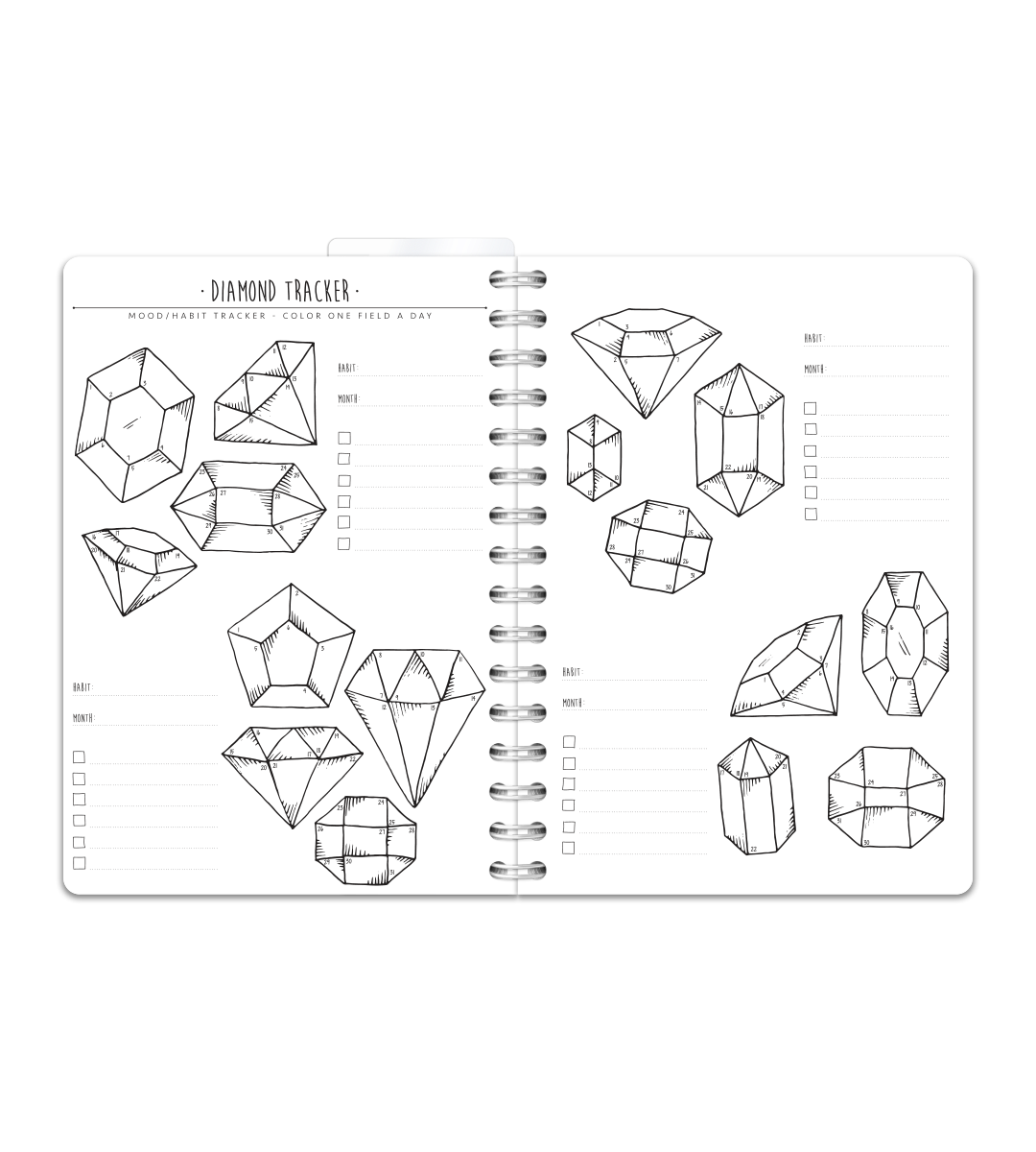 Spiralbindung A5 - Bullet Journal