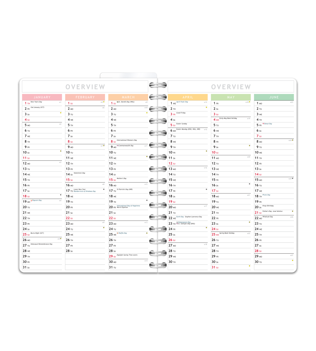 Spiralbindung A5 - Bullet Journal