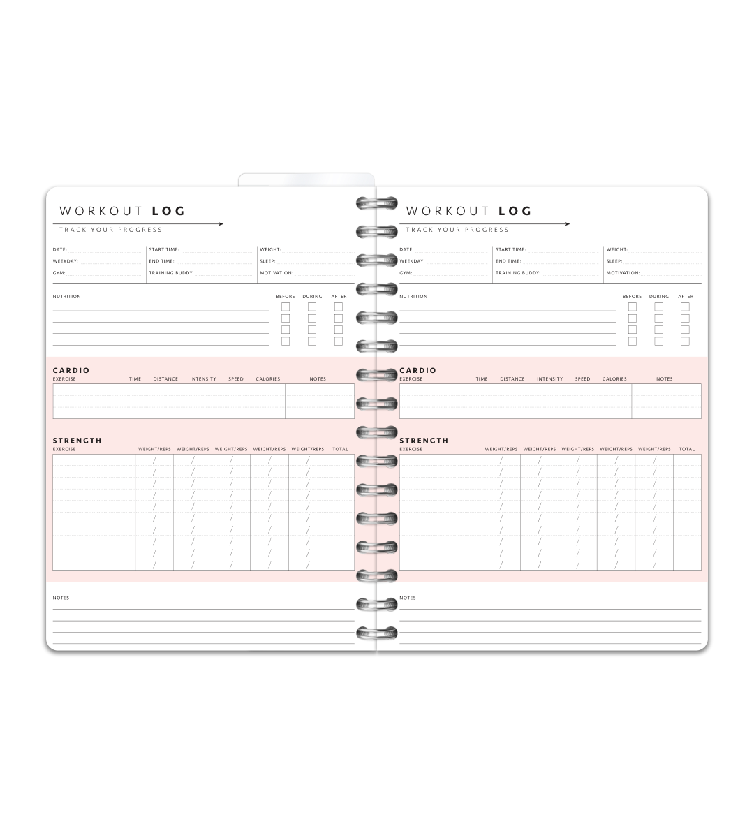 Spiralbindung A5 - Trainingskalender