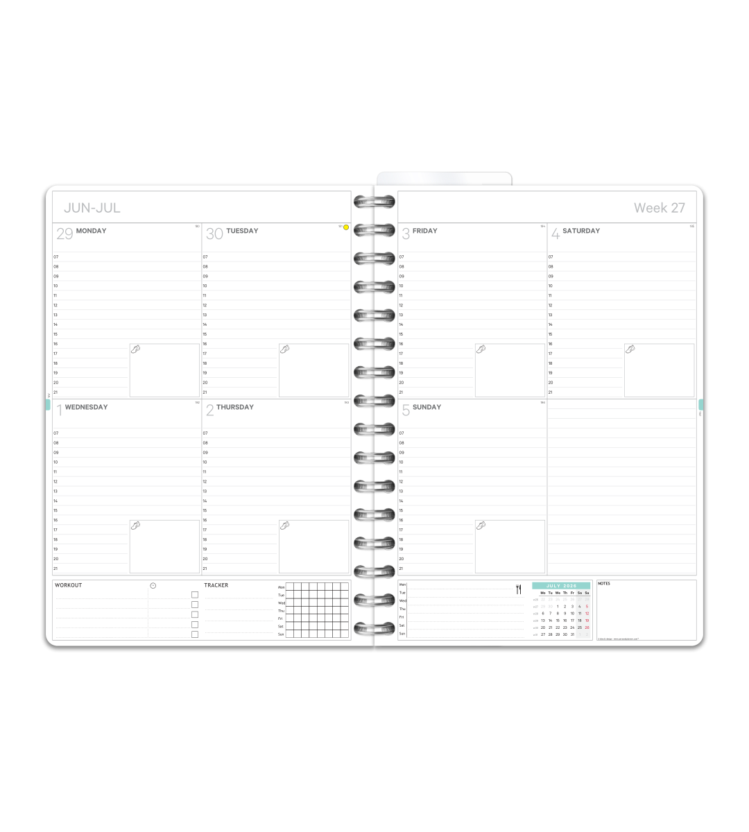 Spiralbindung A5 - Trainingskalender