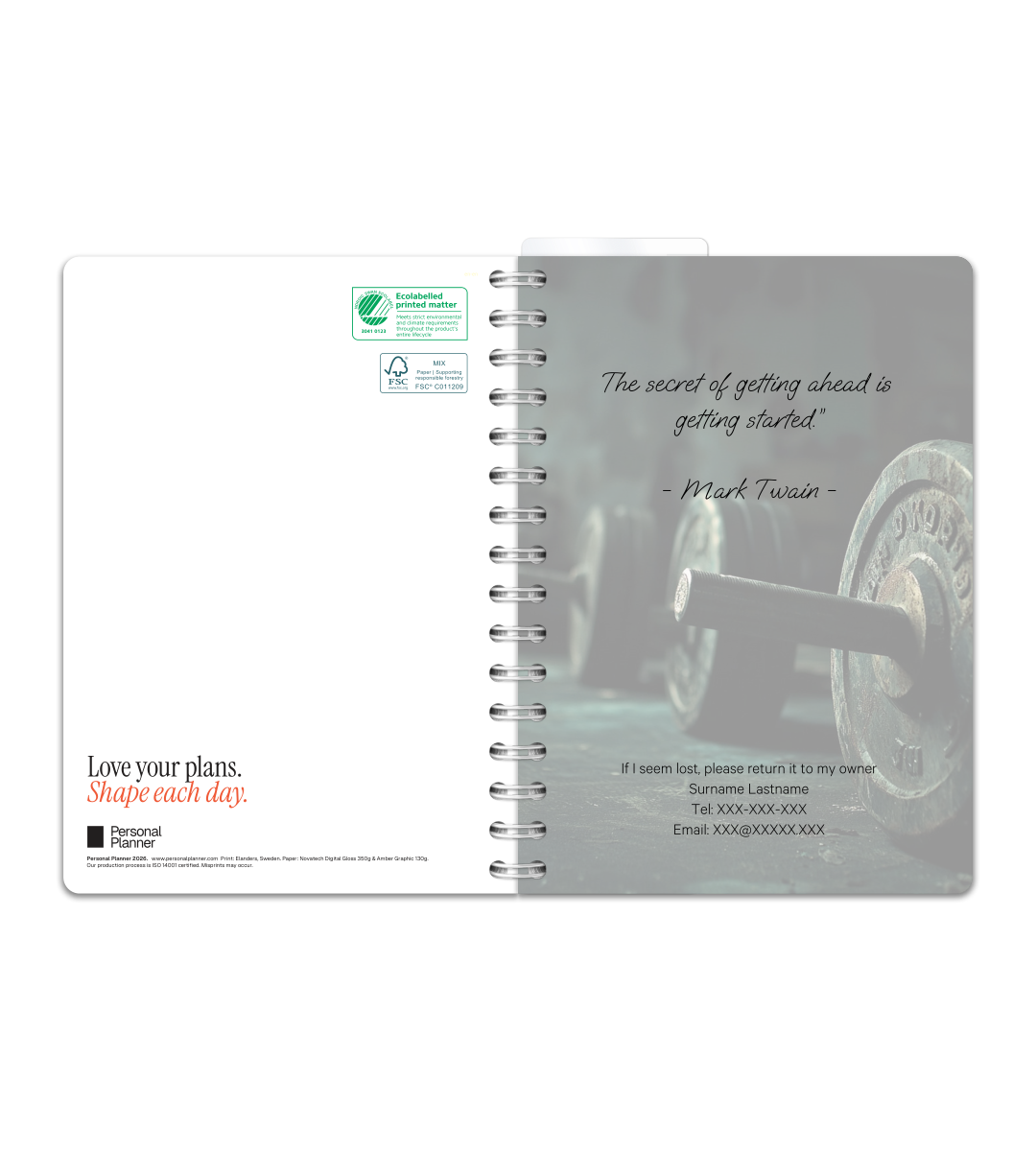 Spiralbindung A5 - Trainingstagebuch