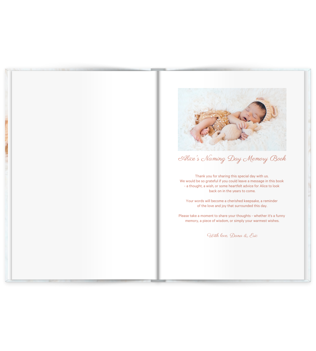 Hardcover A5 - Taufgästebuch 