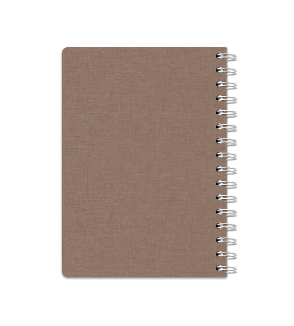 Notebook Brown Canvas - Spiralbindung A5 