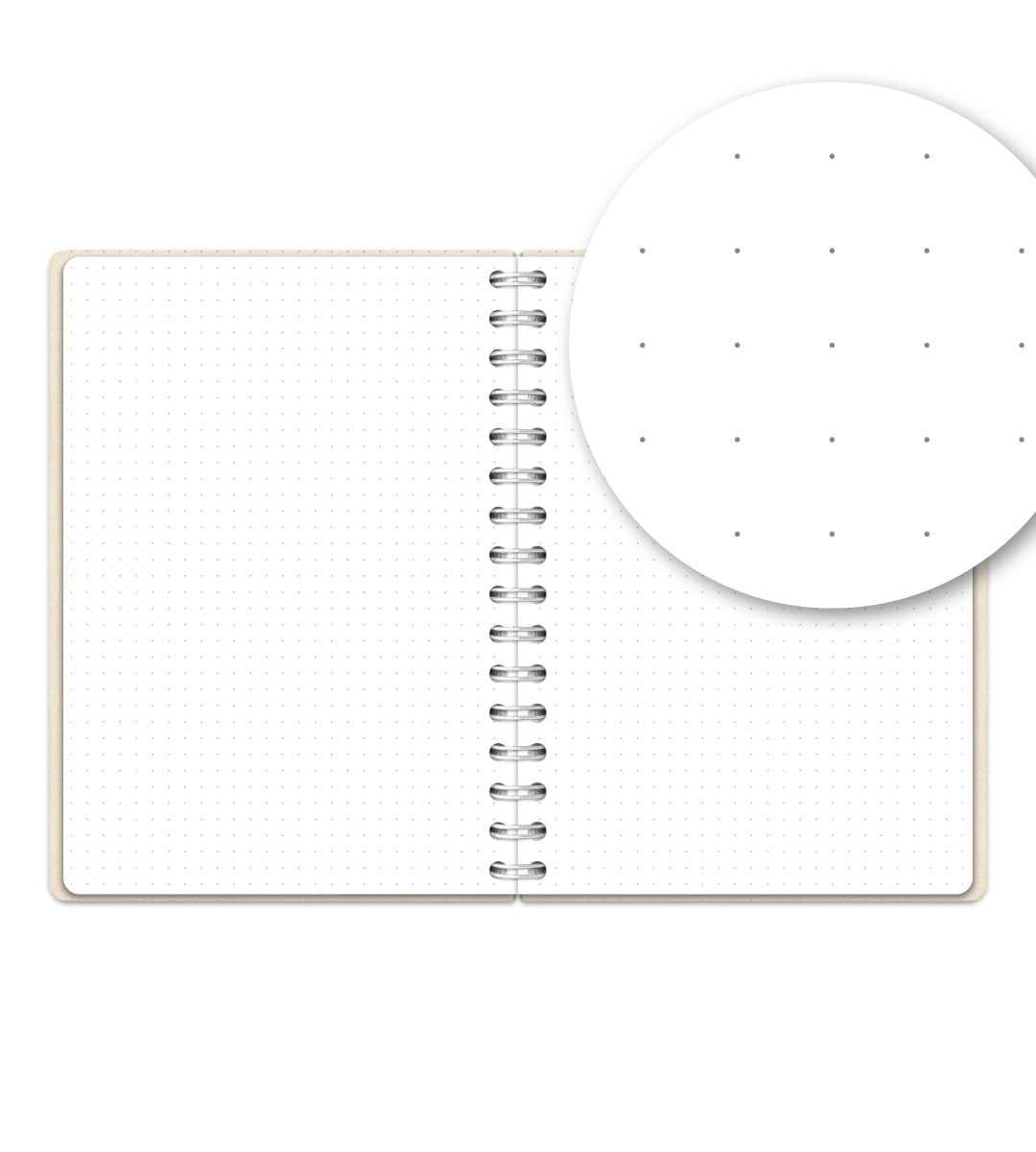 Notebook Cream Suede - Spiralbindung A5 