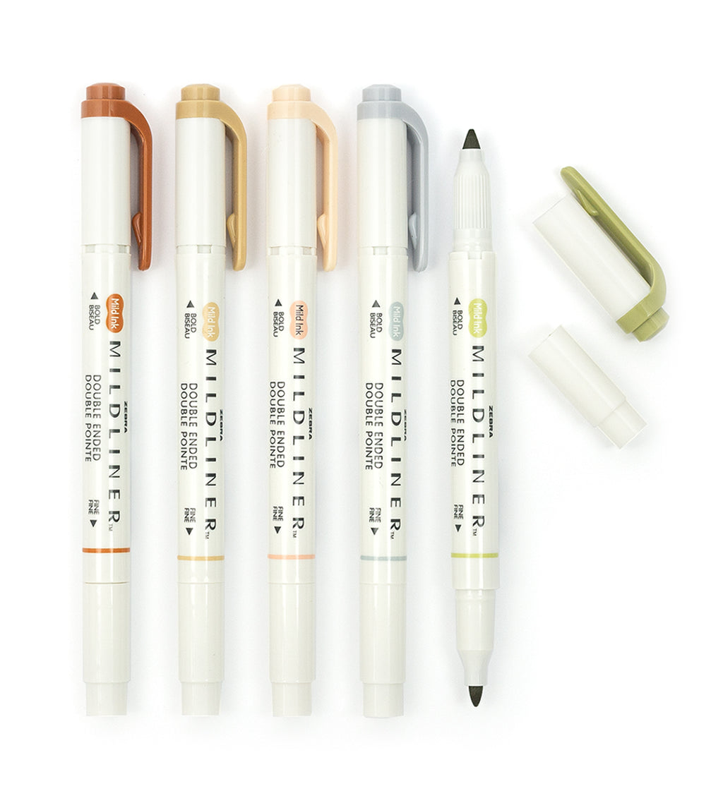 Textmarker - Zebra Mildliner 5er Set 