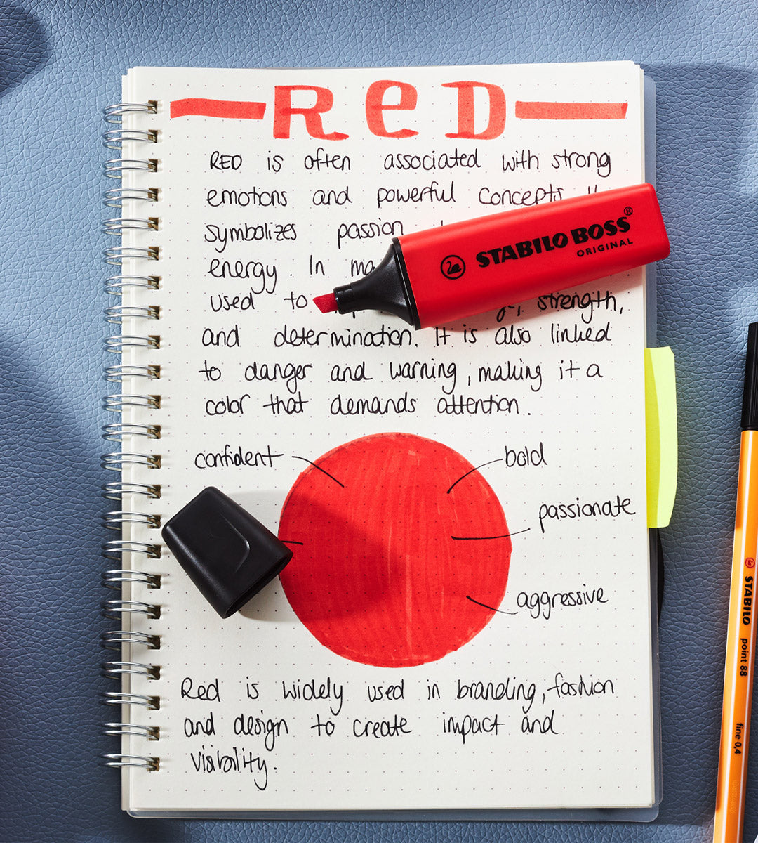 Textmarker - Stabilo Boss Original Carmine Red
