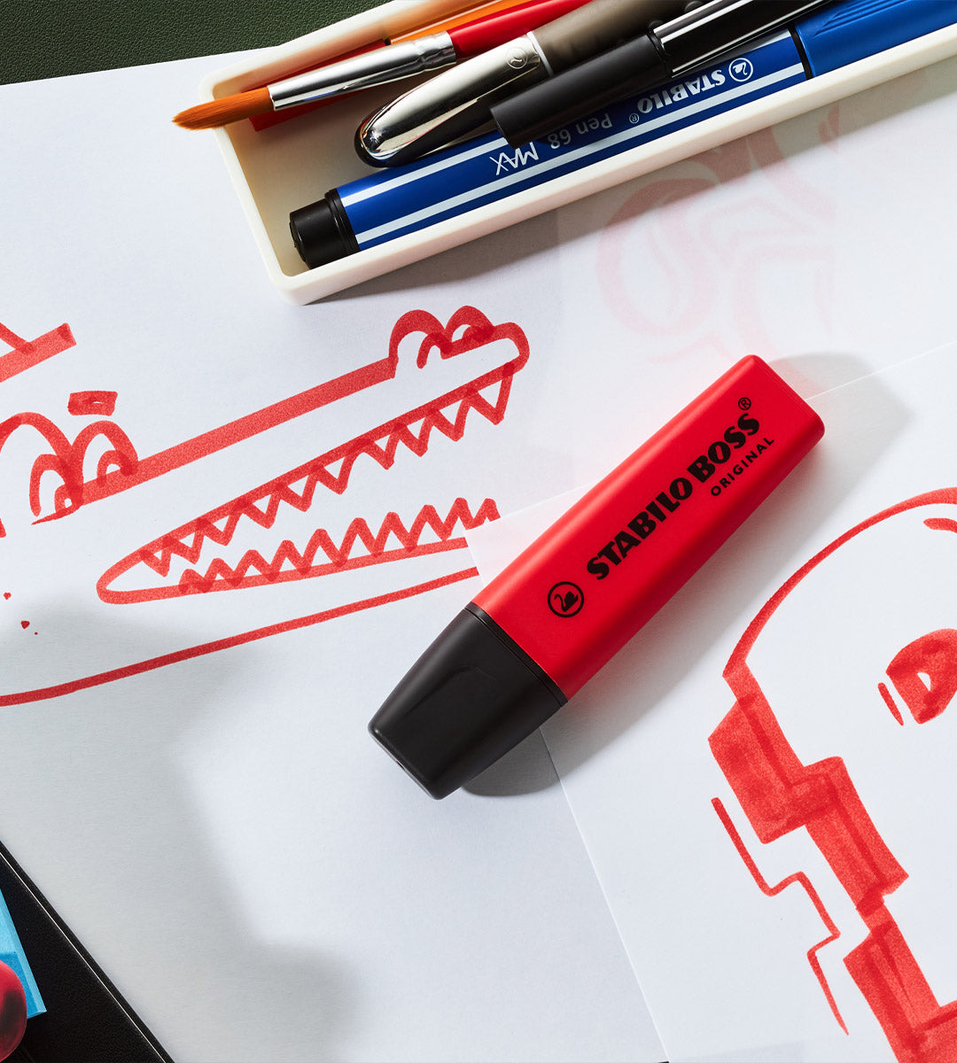 Textmarker - Stabilo Boss Original Carmine Red
