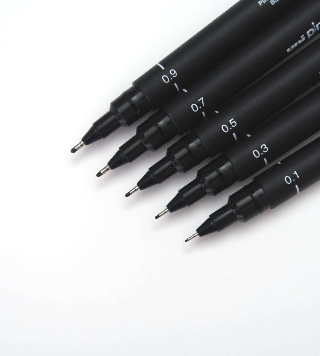Fineliner - Uni Pin 5er Set - Schwarz 
