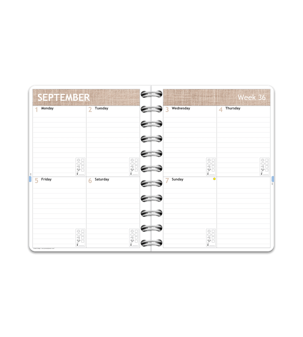 Almanacka - Spiralbindning A6 - Personal Planner