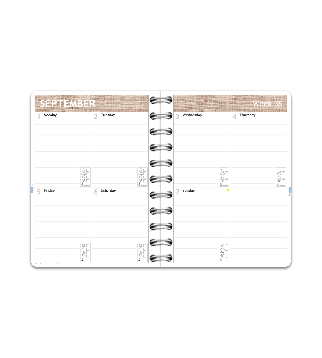 Almanacka - Spiralbindning A6 - Personal Planner